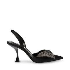 Steve Madden NITEOWL SANDAL BLACK SATIN